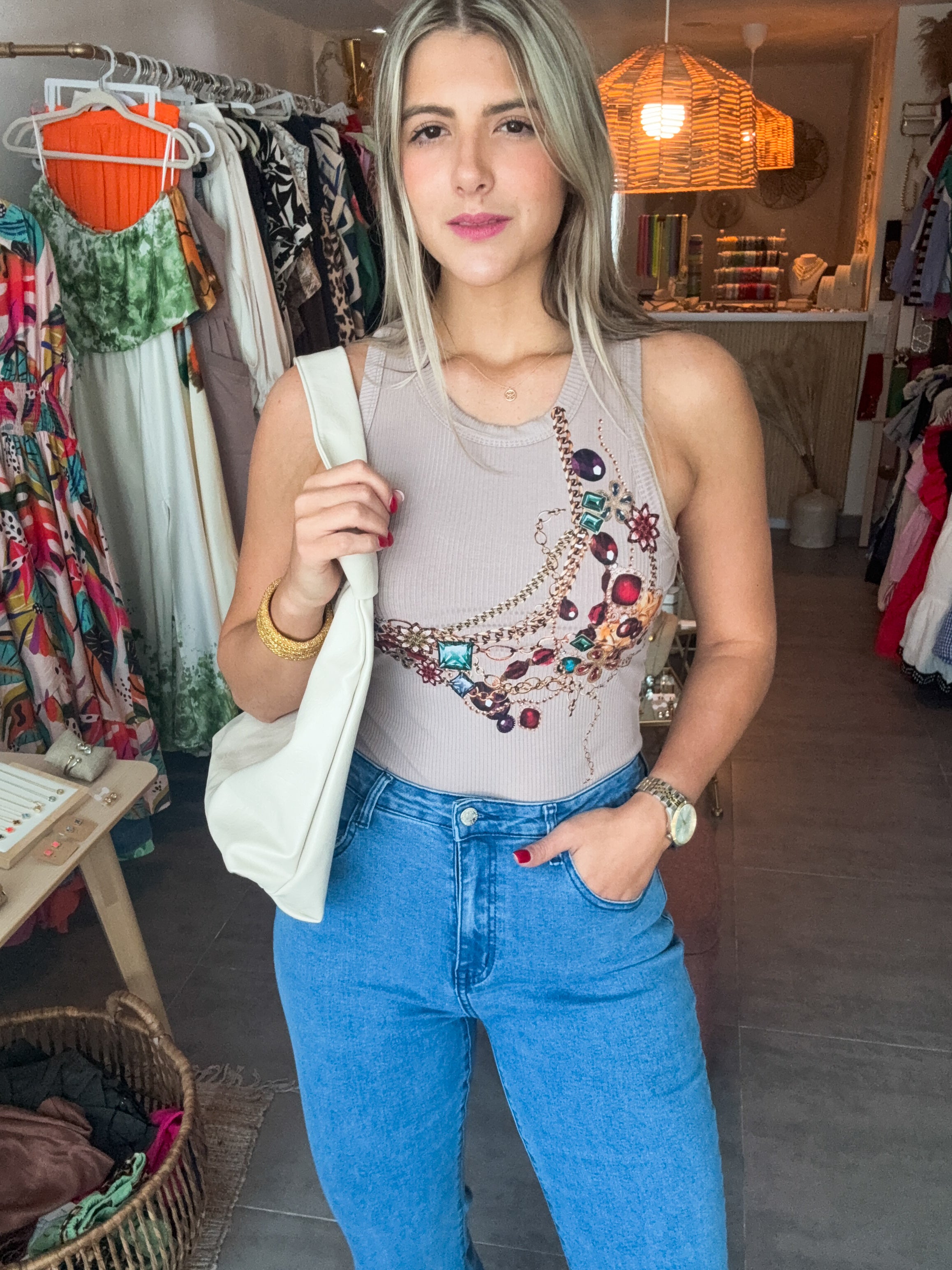 MOCHA CHAINS TANK TOP