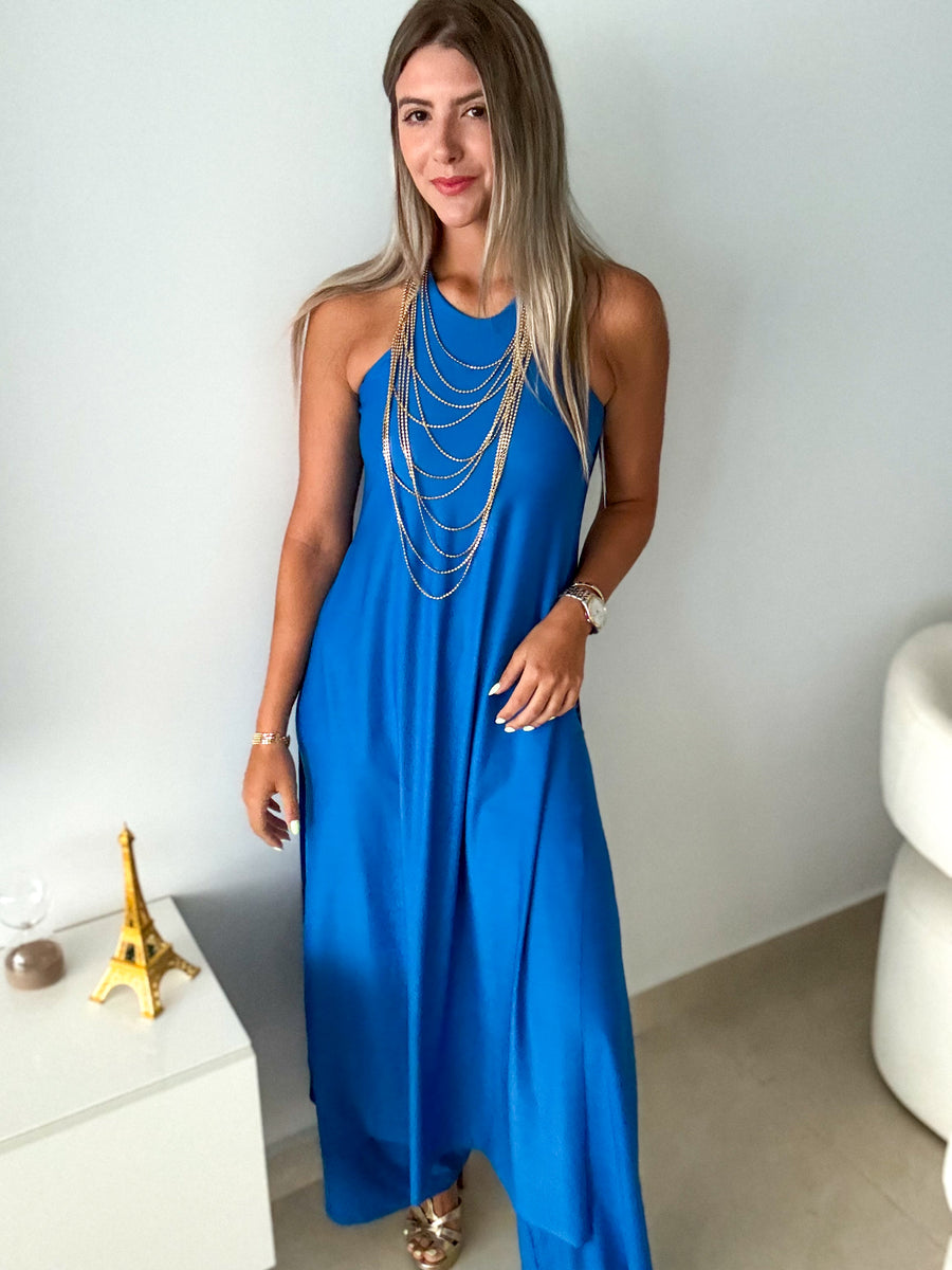 PIA BLUE RACERBACK TOP & PANT SET