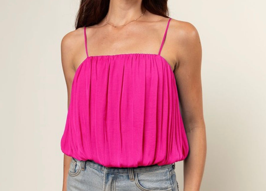 SATIN BUBBLE TOP