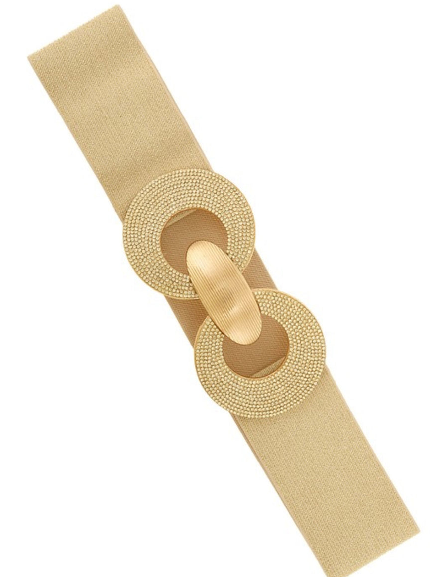 DOUBLE CIRCLE RHINESTONE BELT