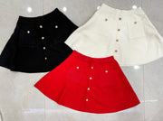 KNITTED GOLD BUTTON DEATAIL SKIRTS