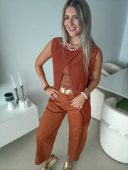FALL COLOR BARREL PANTS