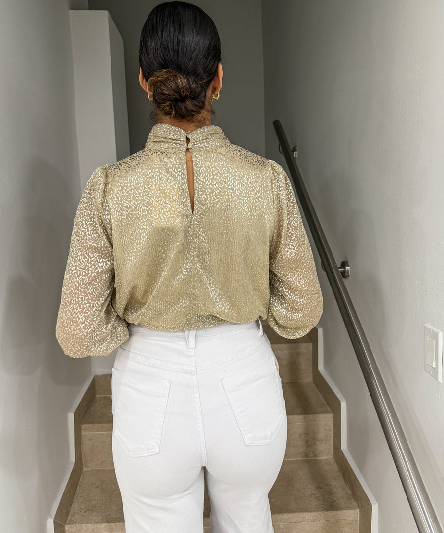GOLD LUREX GLAM BLOUSE