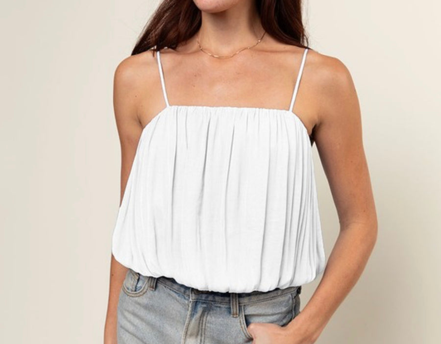 SATIN BUBBLE TOP