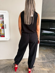BLACK TIE CUFF PANTS