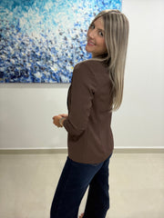 CHOCOLATE TAILORED BLAZER