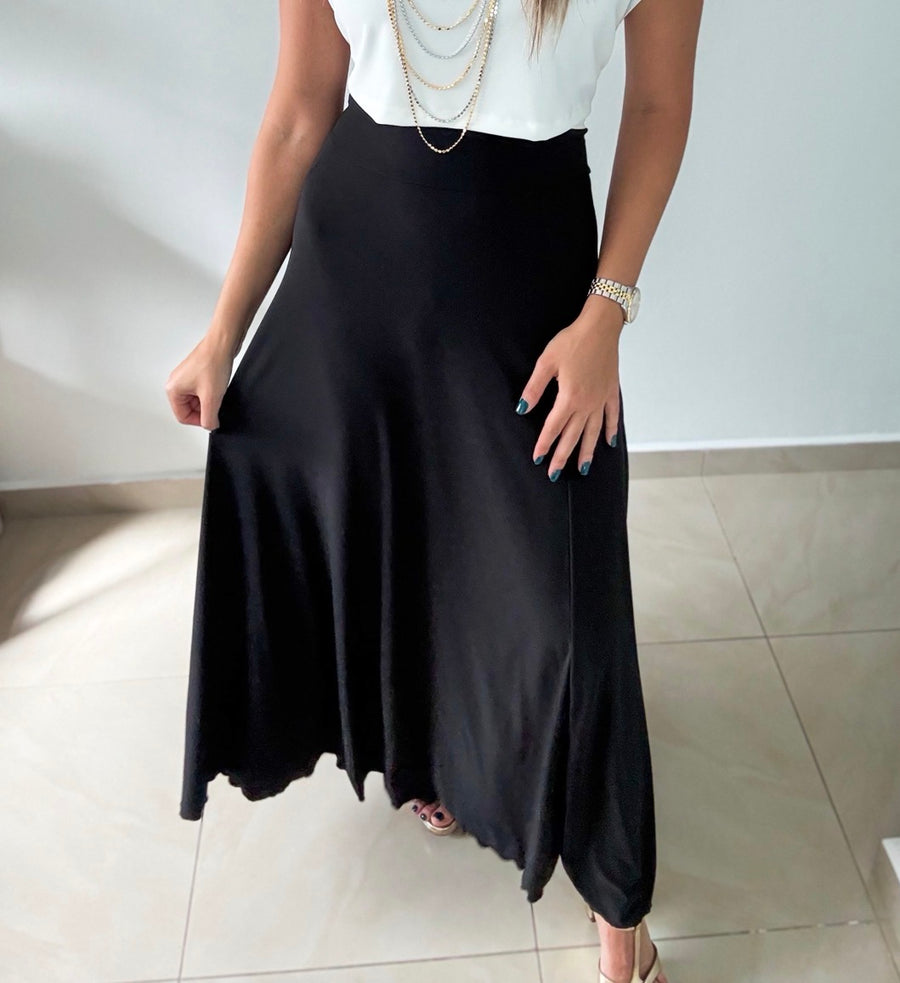 PIA BLACK MAXI SKIRT