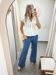 WHITE TAILORED BLOUSE
