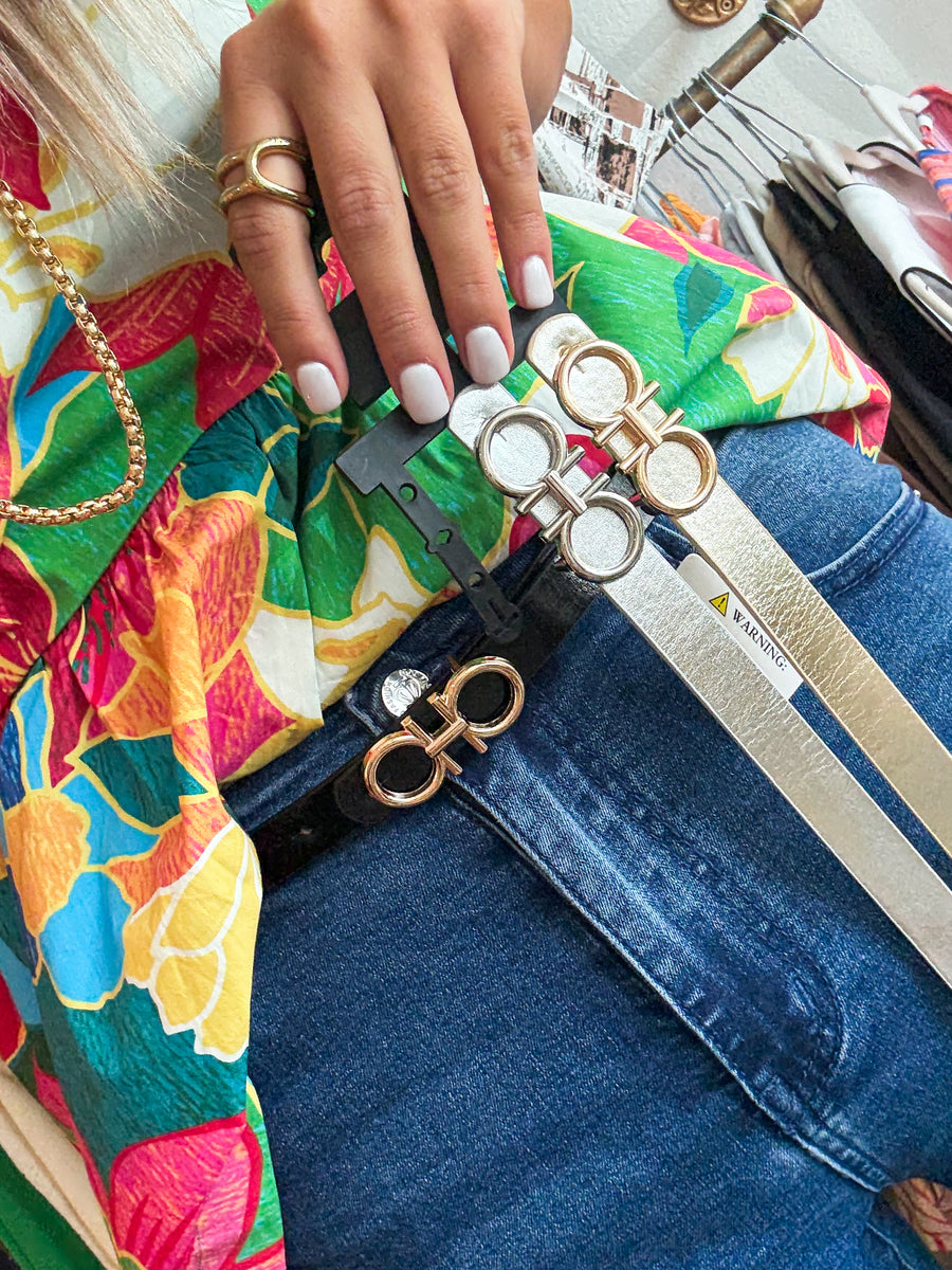 THIN METAL BUCKLE BELTS
