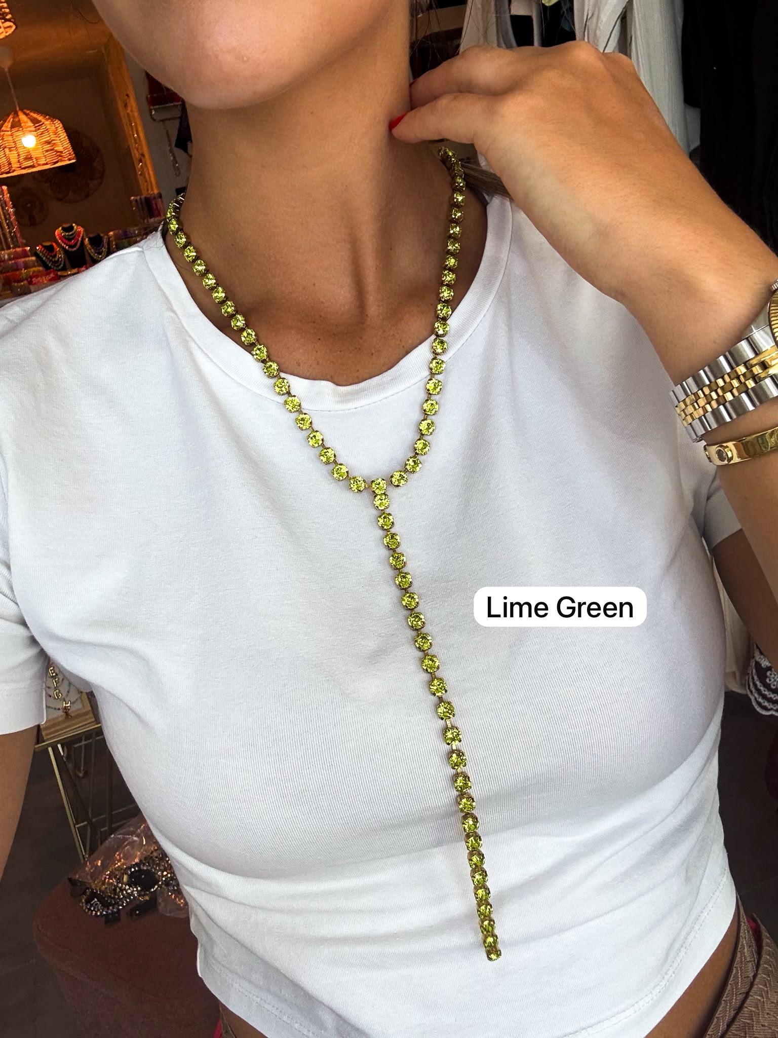 BABY L.A. NECKLACES IN GREEN TONES