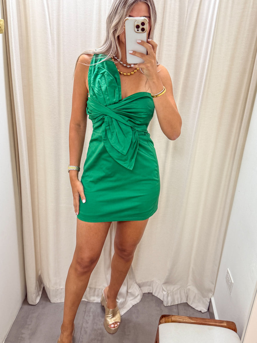 GREEN PETAL DRESS