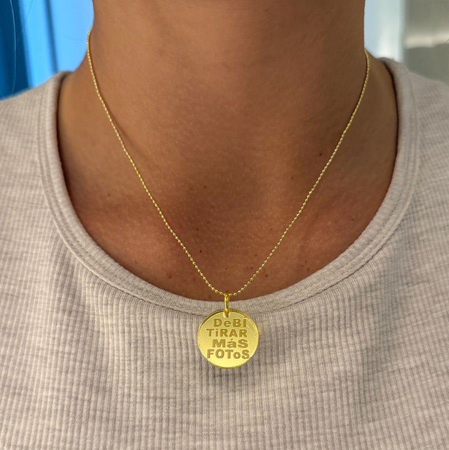 "DEBÍ TIRAR MÁS FOTOS" ADJUSTABLE NECKLACE