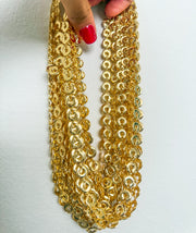 GOLD DISC NECKLACE