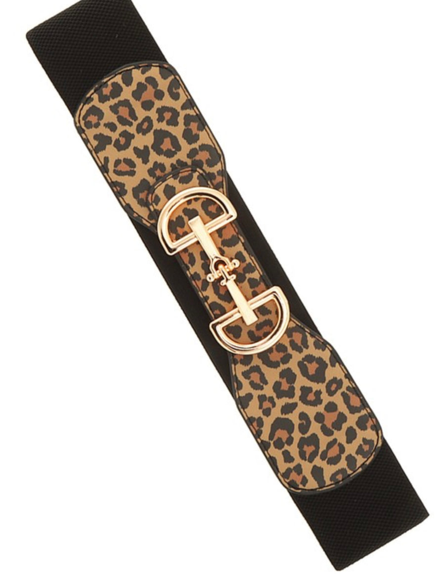 LEOPARD PRINT ELASTIC BELT