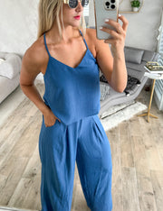 BLUE TOP & PANT SET