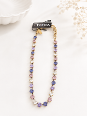 OAKLAND NECKLACE IN VIOLET UNFOILED MIX