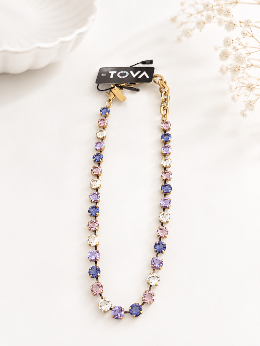 OAKLAND NECKLACE IN VIOLET UNFOILED MIX