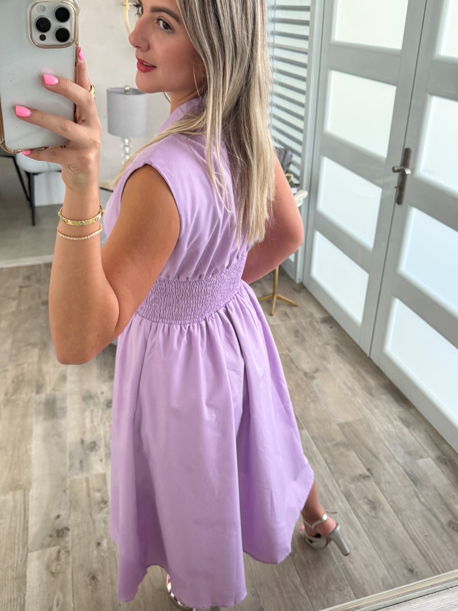LAVENDER ZIPPER DRESS