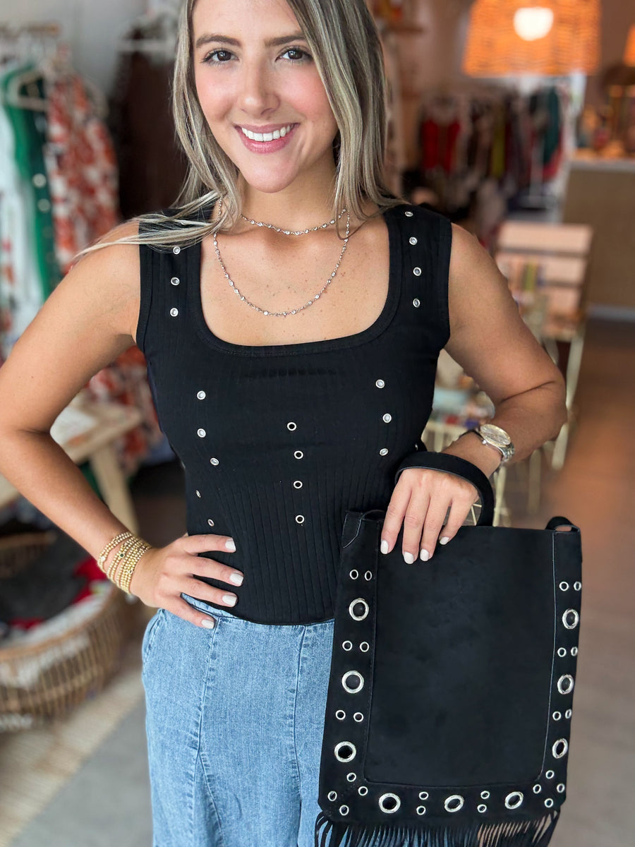 METAL EYELET TANK TOPS