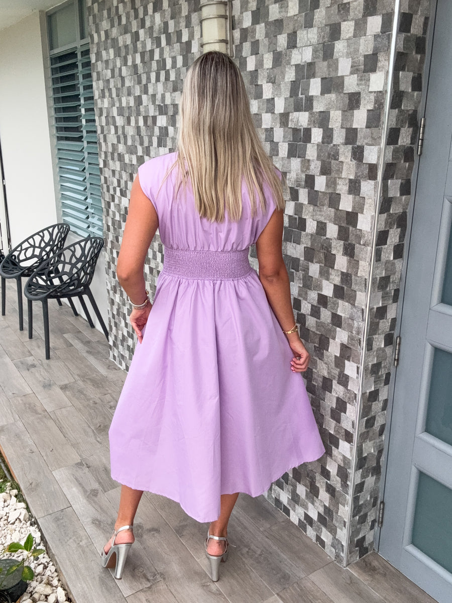 LAVENDER ZIPPER DRESS
