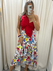 PUERTO RICO PRINT WRAP AROUND SKIRT