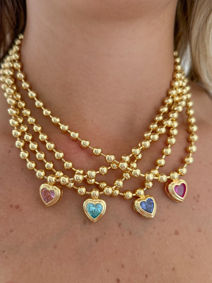 HEARTY GEM NECKLACE