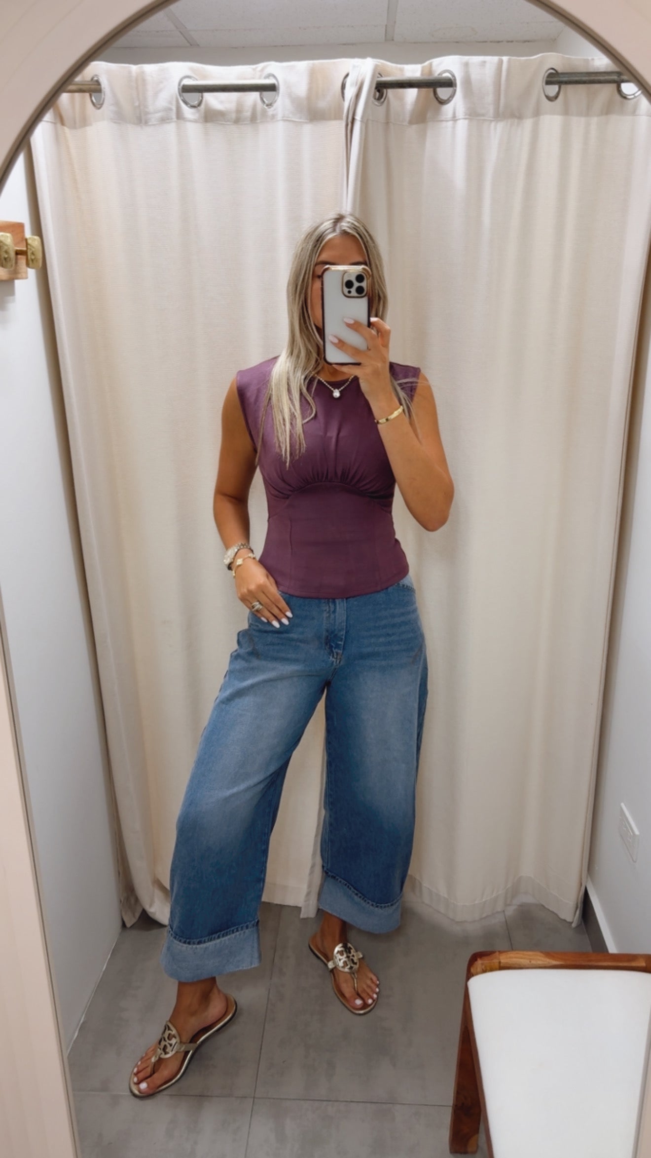 PLUM CORSET STYLE MODAL STETCHY BLOUSE