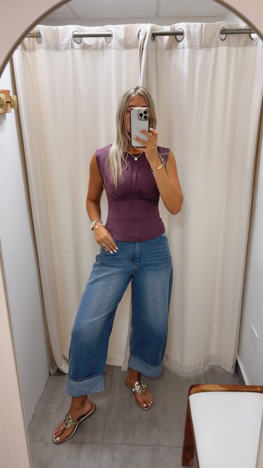 PLUM CORSET STYLE MODAL STETCHY BLOUSE