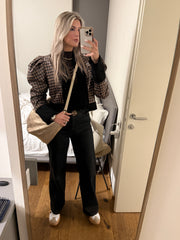 BROWN MOTO JACKET
