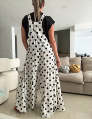 POLKA DOT OVERALL JUMPSUIT