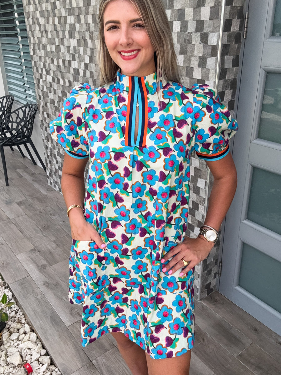 FLORAL PRINTED SHORT DRESS