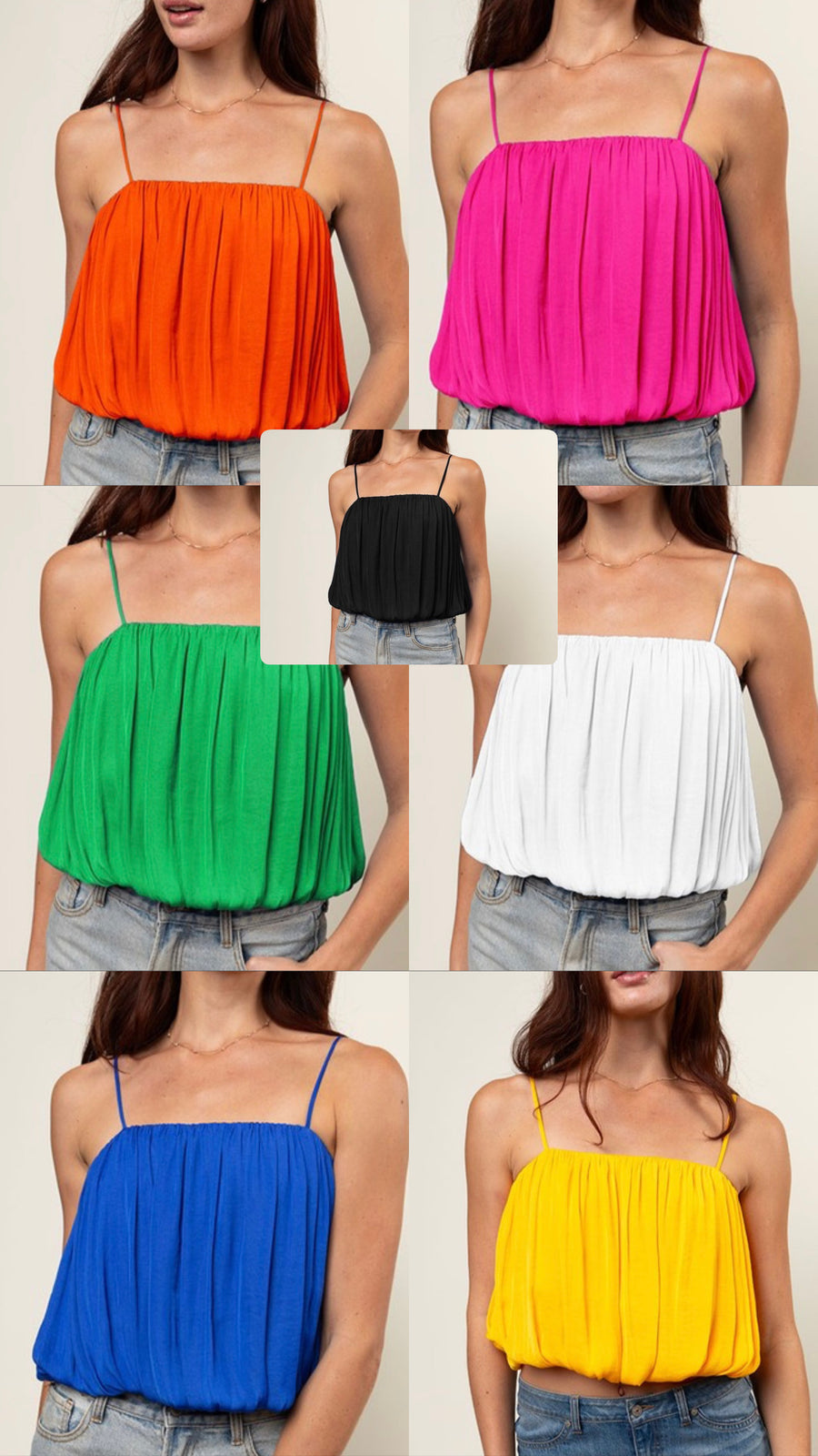 SATIN BUBBLE TOP