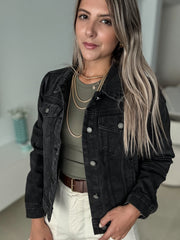 BLACK DENIM JACKET