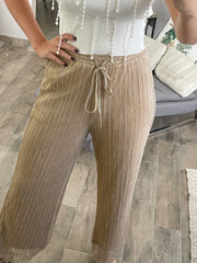 CHAMPAGNE GOLD METALLIC PANTS