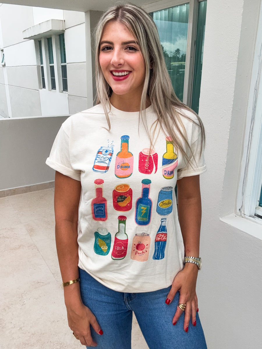 COLLAGE DRINKS T-SHIRT