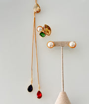 LONG GEM LARIAT NECKLACE SET IN MULTICOLOR 3