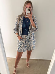BLUE LEOPARD SHORTS
