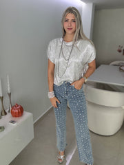SILVER METALLIC BLOUSE