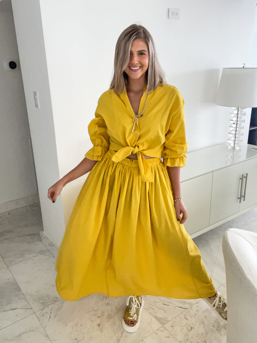 YELLOW KNOT SHIRT