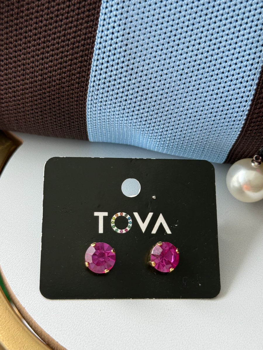 TRENTLEY STUDS IN FUSCHIA