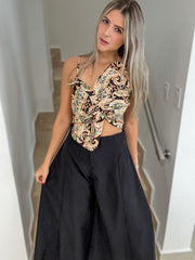 BLACK WIDE LEGGED PALAZZO PANTS