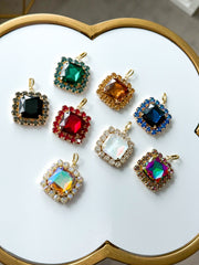 SQUARE SWAROVSKI PENDANT