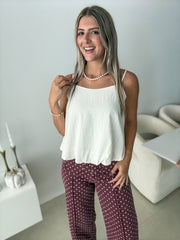 IVORY BUBBLE TANK BLOUSE