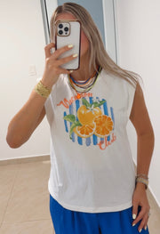 "VACATION CLUB" T-SHIRT BLOUSE