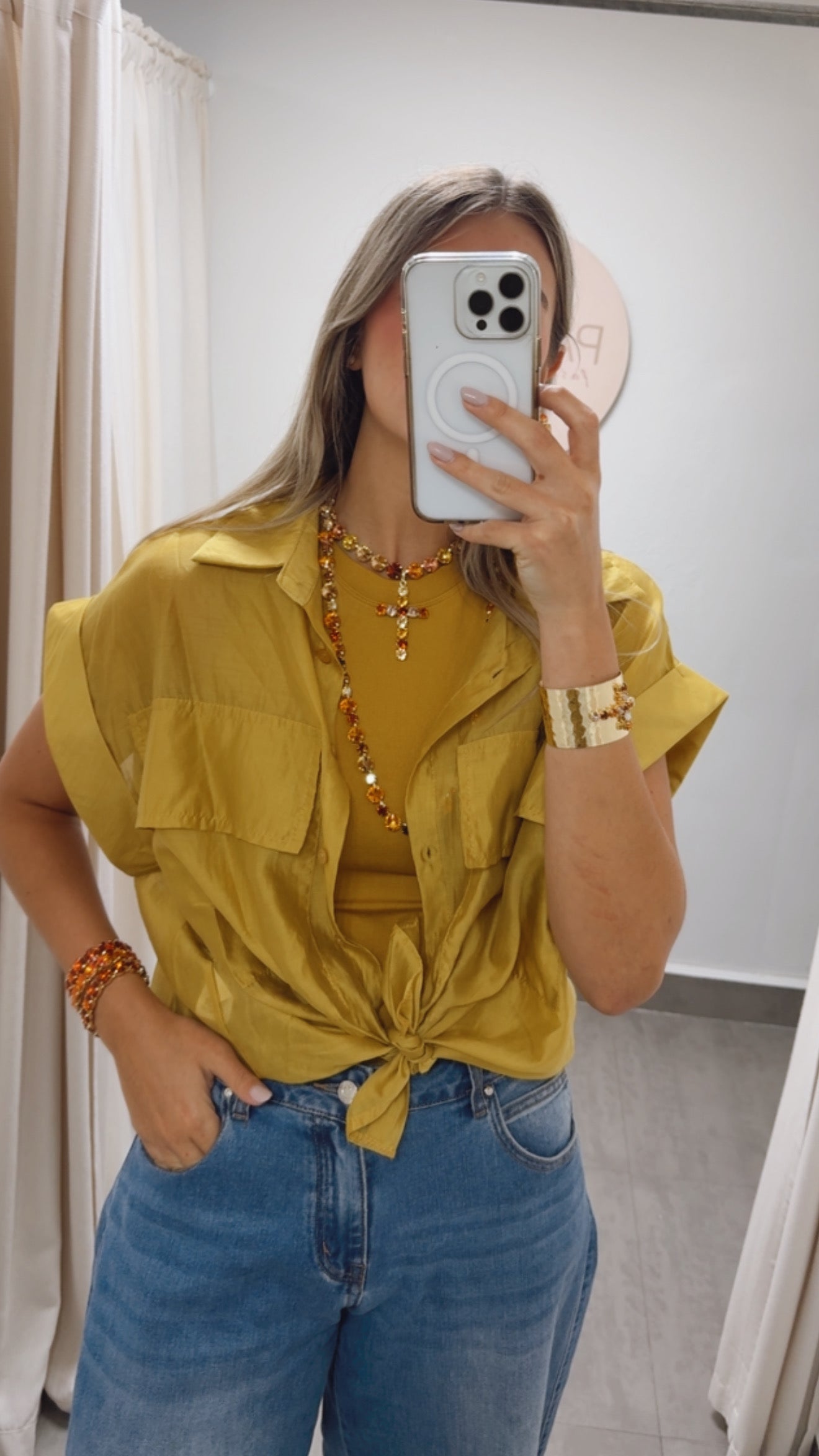 SHEER POCKET BLOUSES
