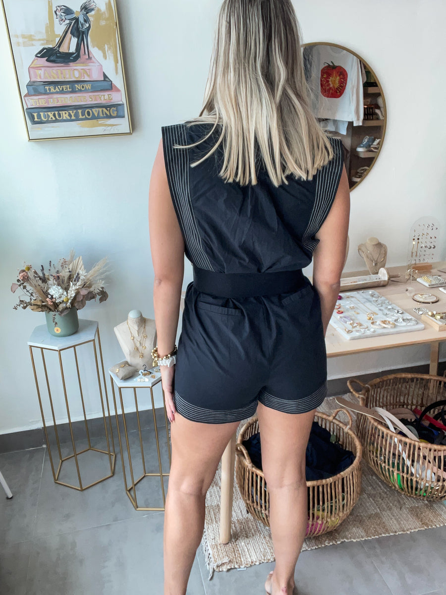 BLACK ELEGANT ROMPER