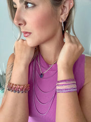LILAC LAYERED THIN COLLAB NECKLACE