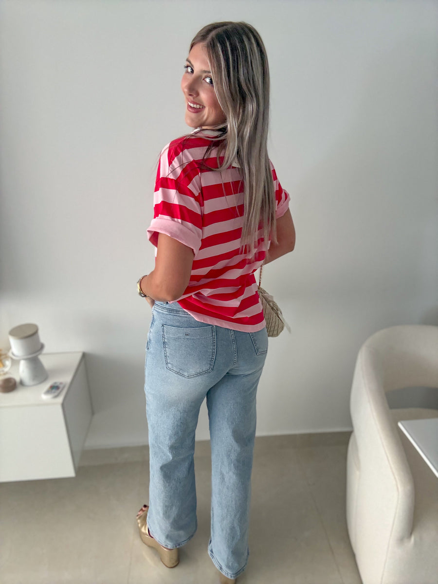 CLUB AMOUR STRIPED TSHIRTS