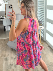 TIE DYE TIER SHORT DRESS