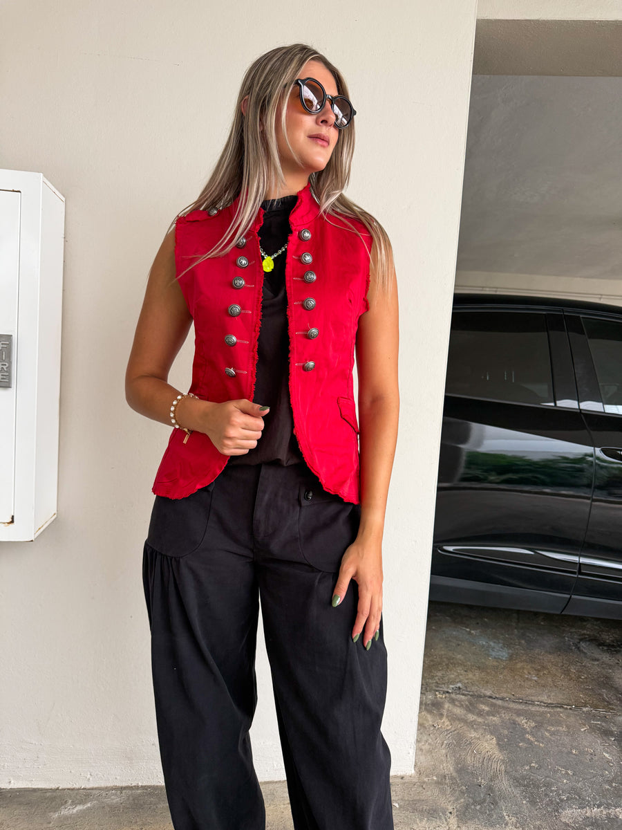 BLACK TIE CUFF PANTS